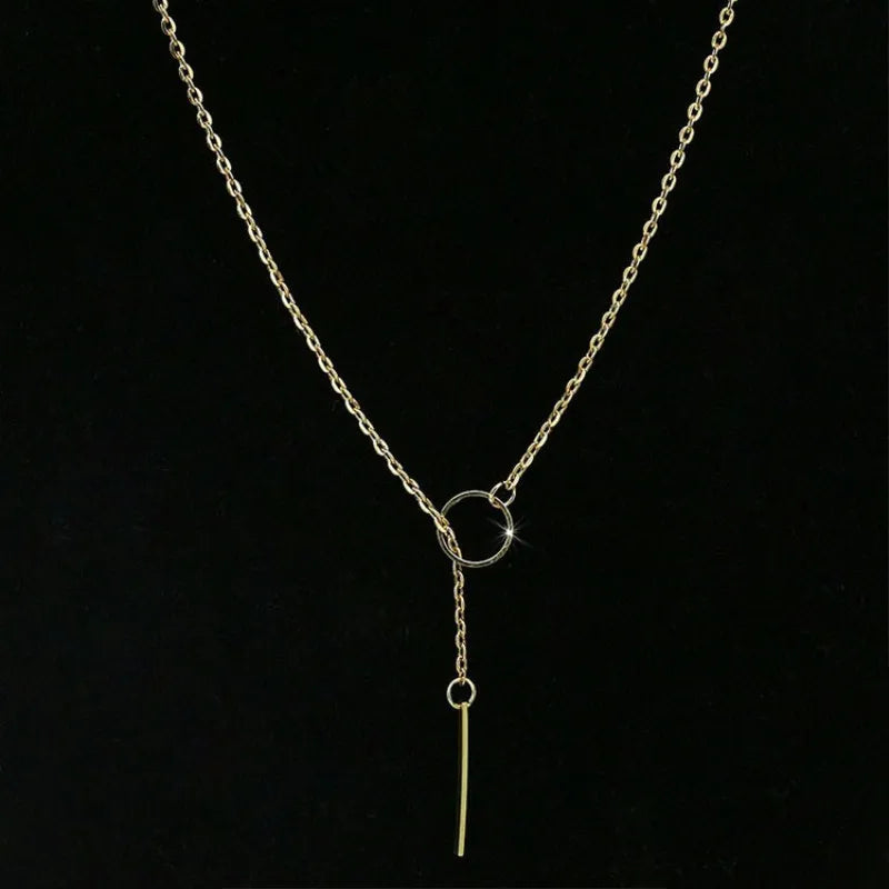 Minimalist Round Pendant Necklace