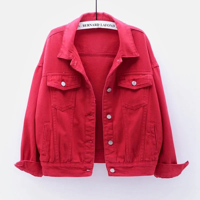 Chaqueta vaquera clásica de gran tamaño