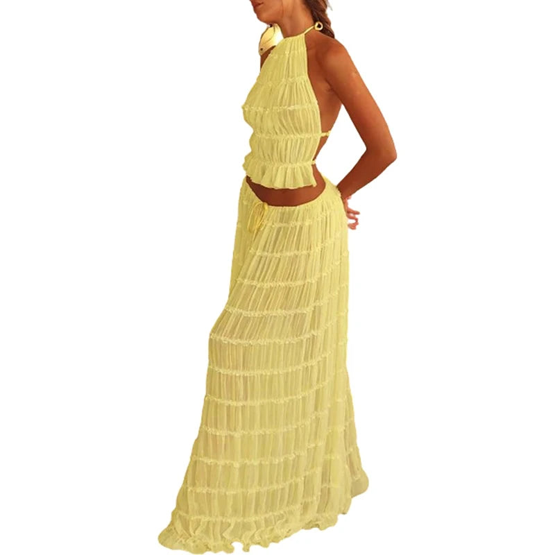 Boho Set Top And Long Skirt