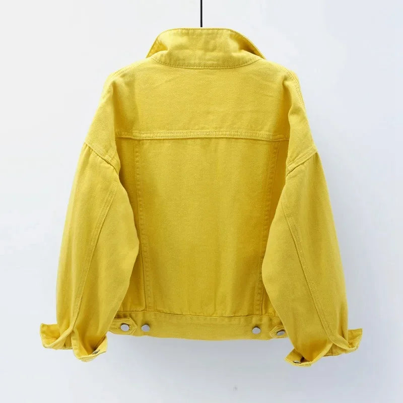 Chaqueta vaquera clásica de gran tamaño