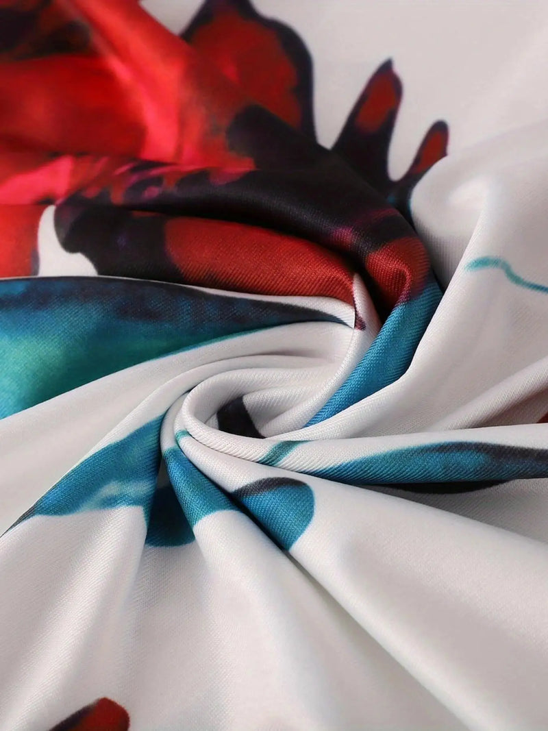 Print Flared Dress