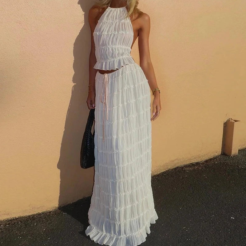 Boho Set Top And Long Skirt
