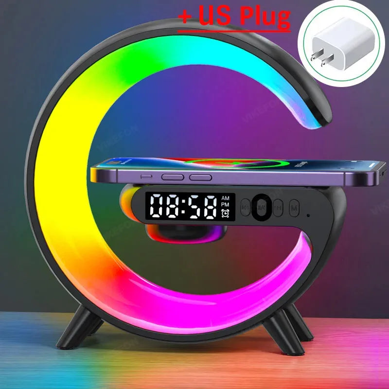Wireless Charger With Alarm Clock And Speaker