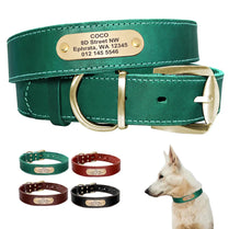 Collar de cuero personalizado para perros