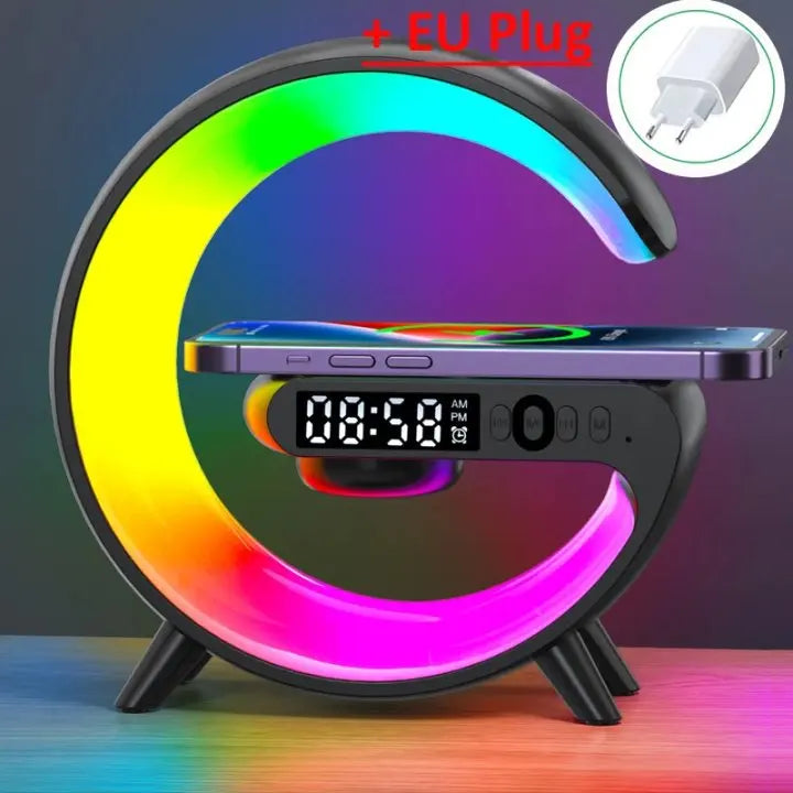 Wireless Charger With Alarm Clock And Speaker