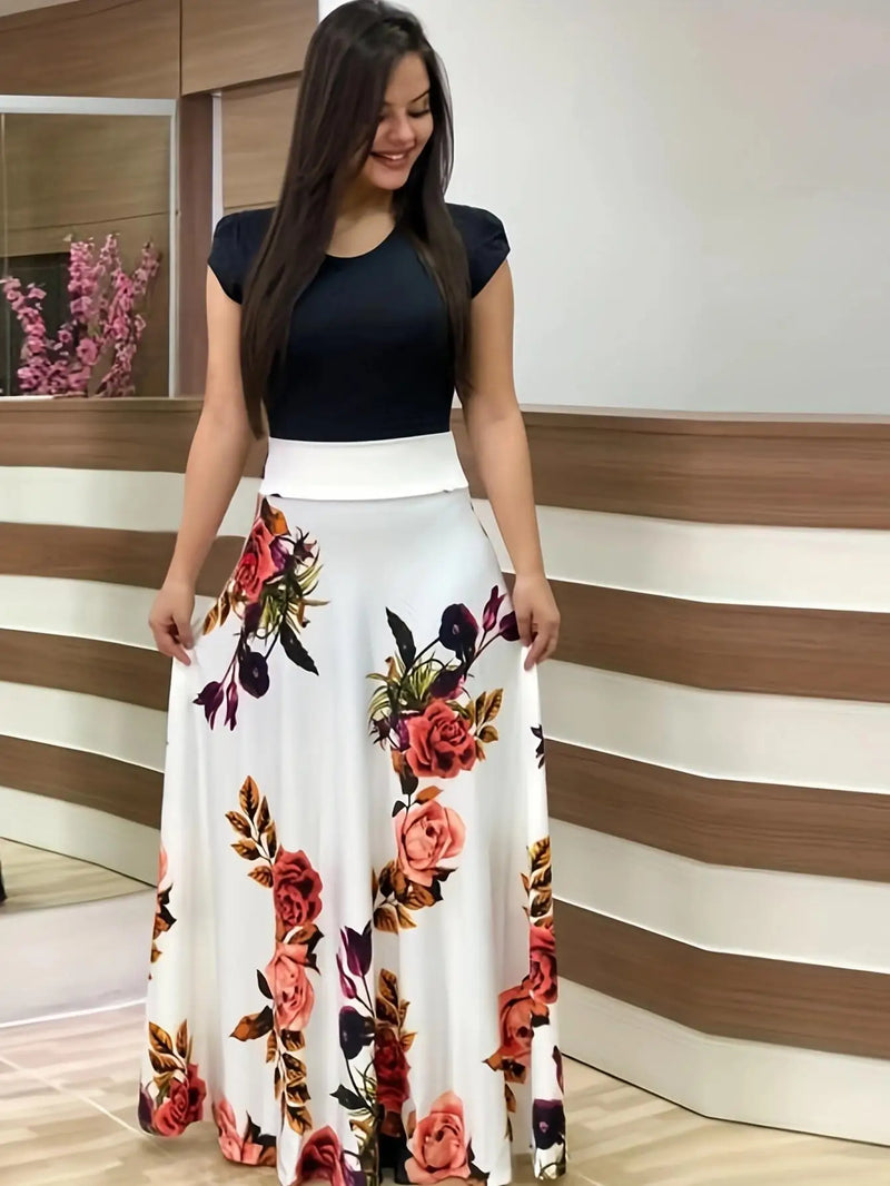 Print Flared Dress
