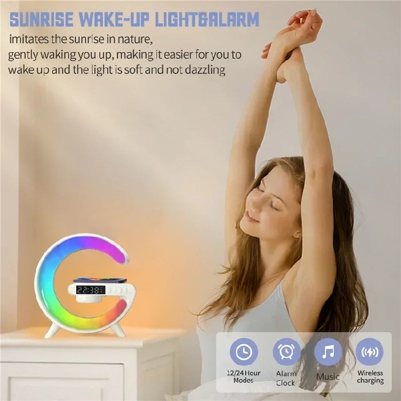 Wireless Charger With Alarm Clock And Speaker