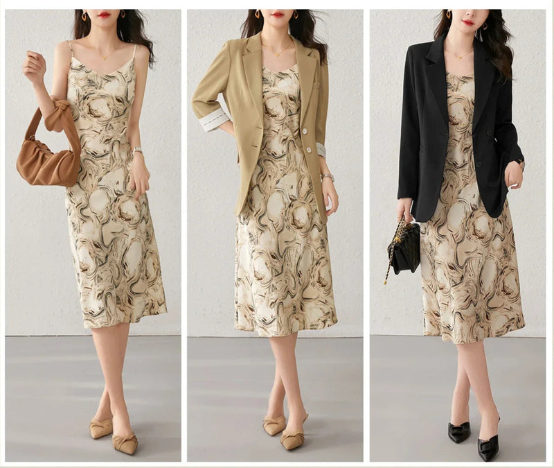 Printed Midi Dress