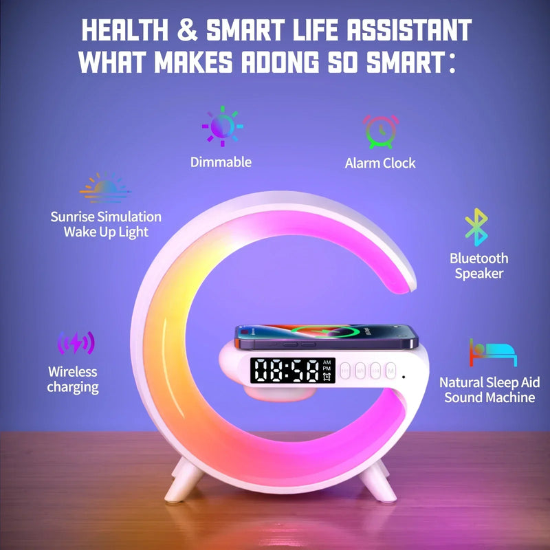 Wireless Charger With Alarm Clock And Speaker